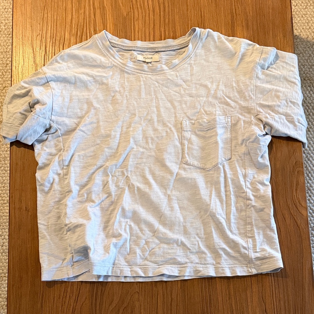 Light Blue Pocket Tee